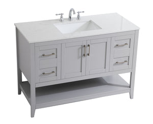 Elegant Lighting - VF16048GR - Single Bathroom Vanity - aubrey - Grey