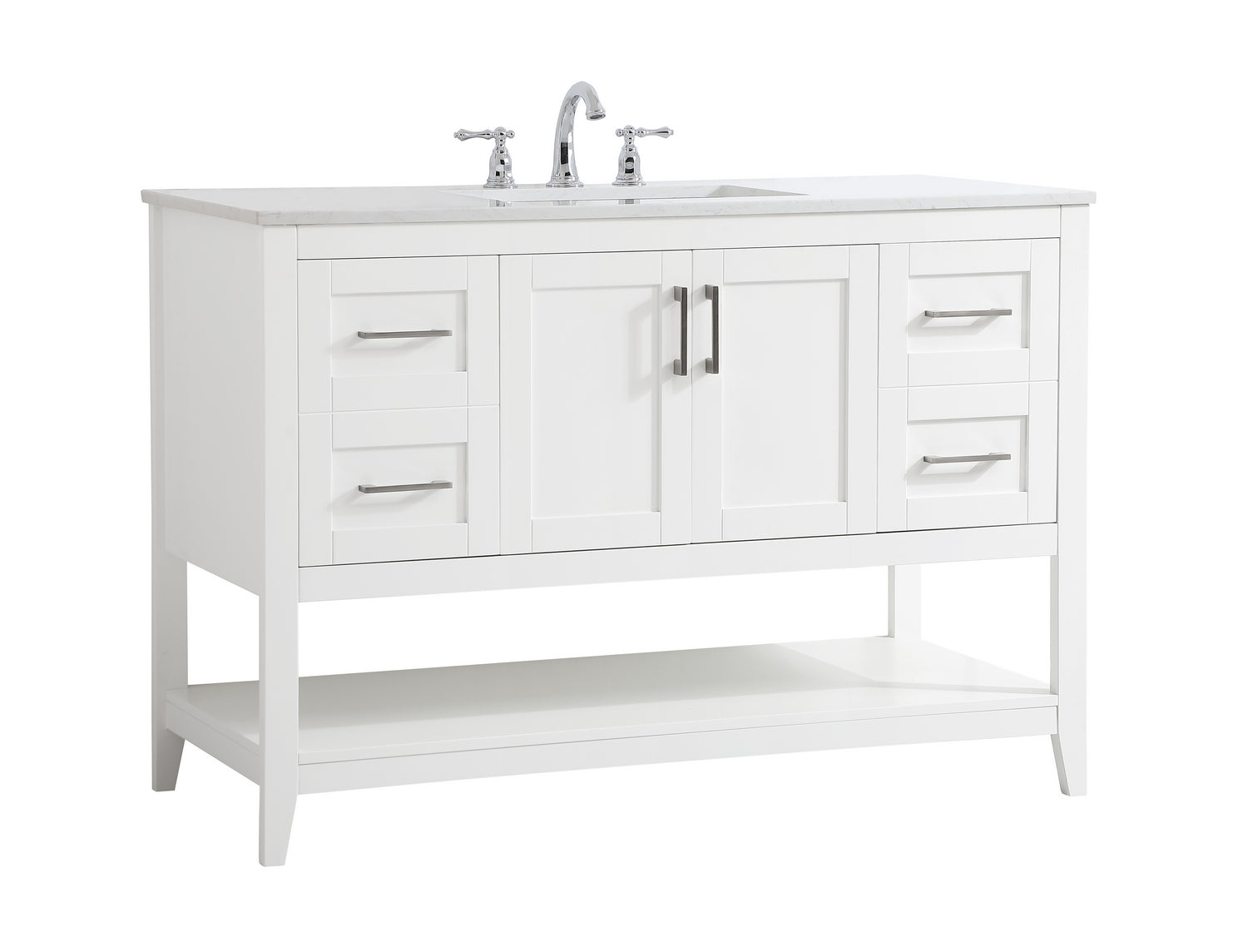 Elegant Lighting - VF16048WH - Single Bathroom Vanity - aubrey - White