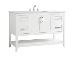Elegant Lighting - VF16048WH - Single Bathroom Vanity - aubrey - White