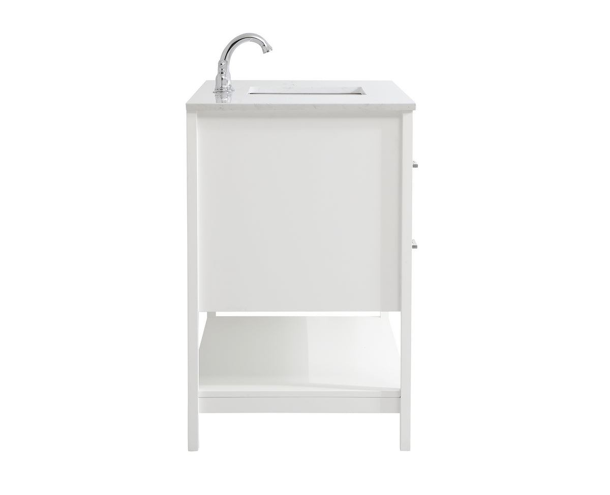 Elegant Lighting - VF16048WH - Single Bathroom Vanity - aubrey - White