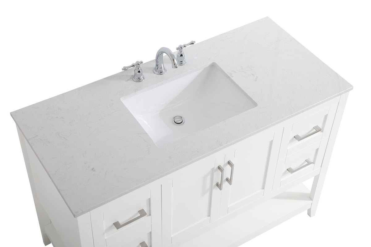 Elegant Lighting - VF16048WH - Single Bathroom Vanity - aubrey - White