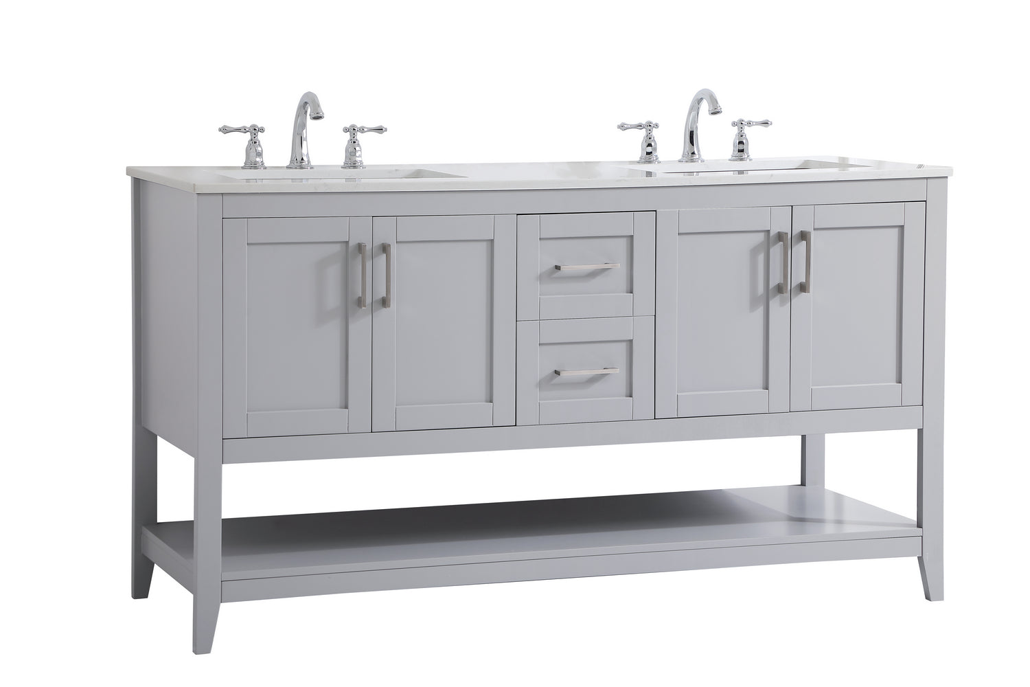 Elegant Lighting - VF16060DGR - Double Bathroom Vanity - aubrey - Grey