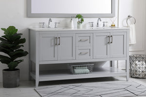 Elegant Lighting - VF16060DGR - Double Bathroom Vanity - aubrey - Grey