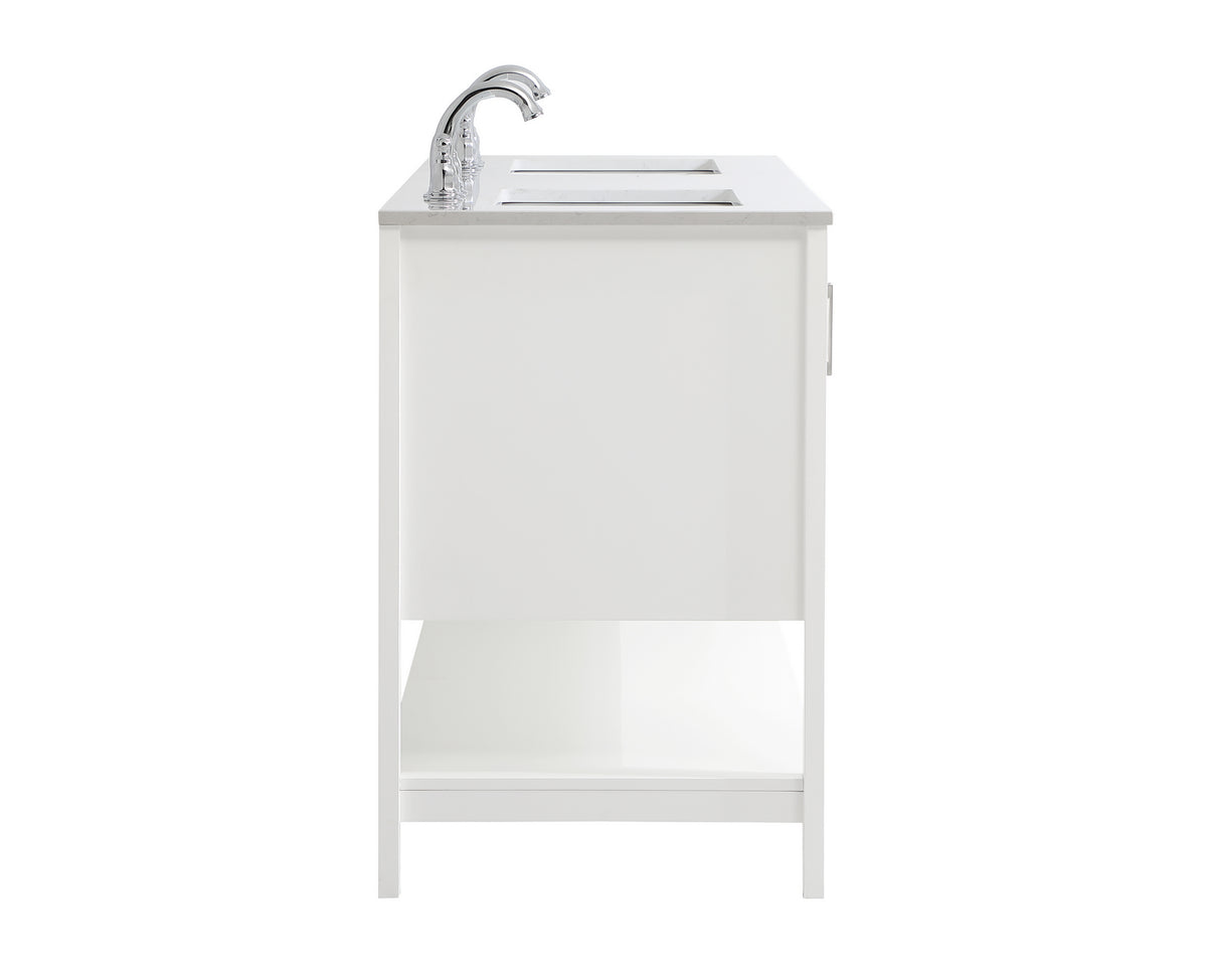 Elegant Lighting - VF16060DWH - Double Bathroom Vanity - aubrey - White