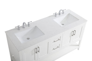 Elegant Lighting - VF16060DWH - Double Bathroom Vanity - aubrey - White