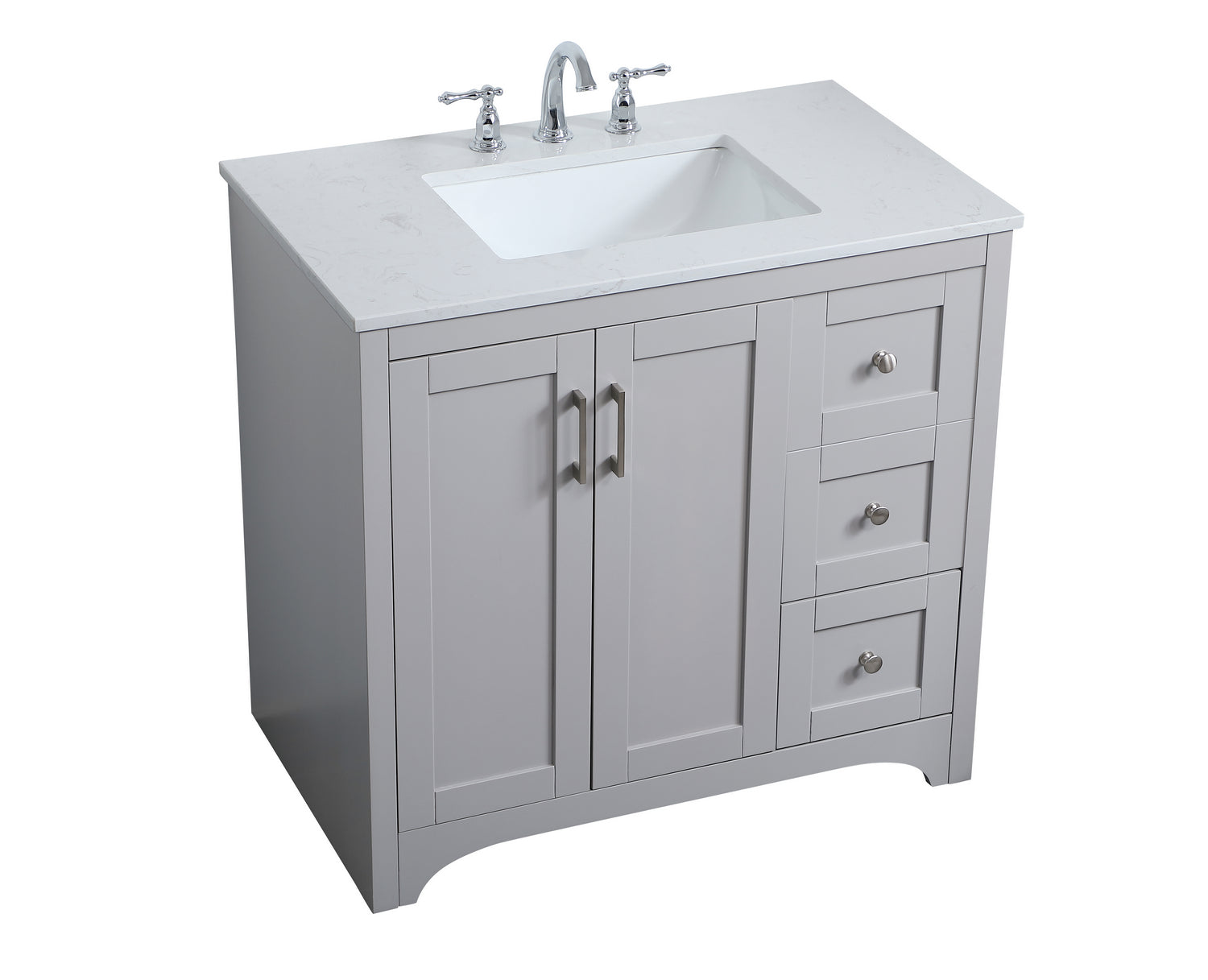 Elegant Lighting - VF17036GR - Single Bathroom Vanity - moore - Grey