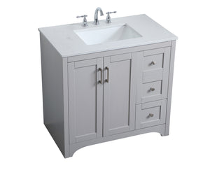 Elegant Lighting - VF17036GR - Single Bathroom Vanity - moore - Grey