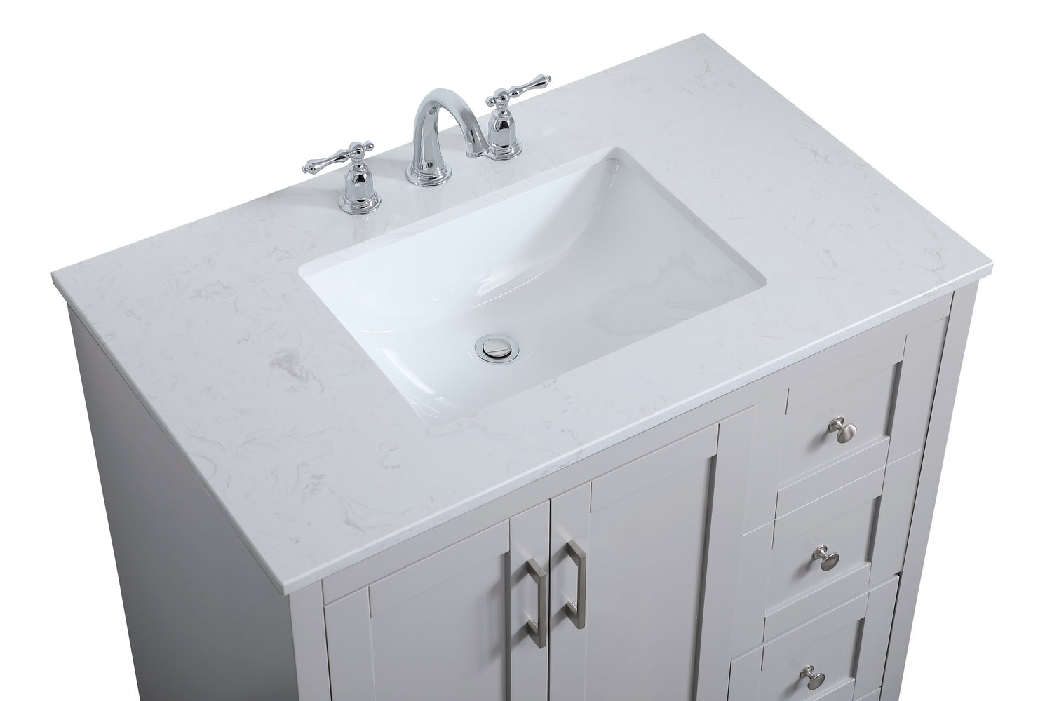 Elegant Lighting - VF17036GR - Single Bathroom Vanity - moore - Grey