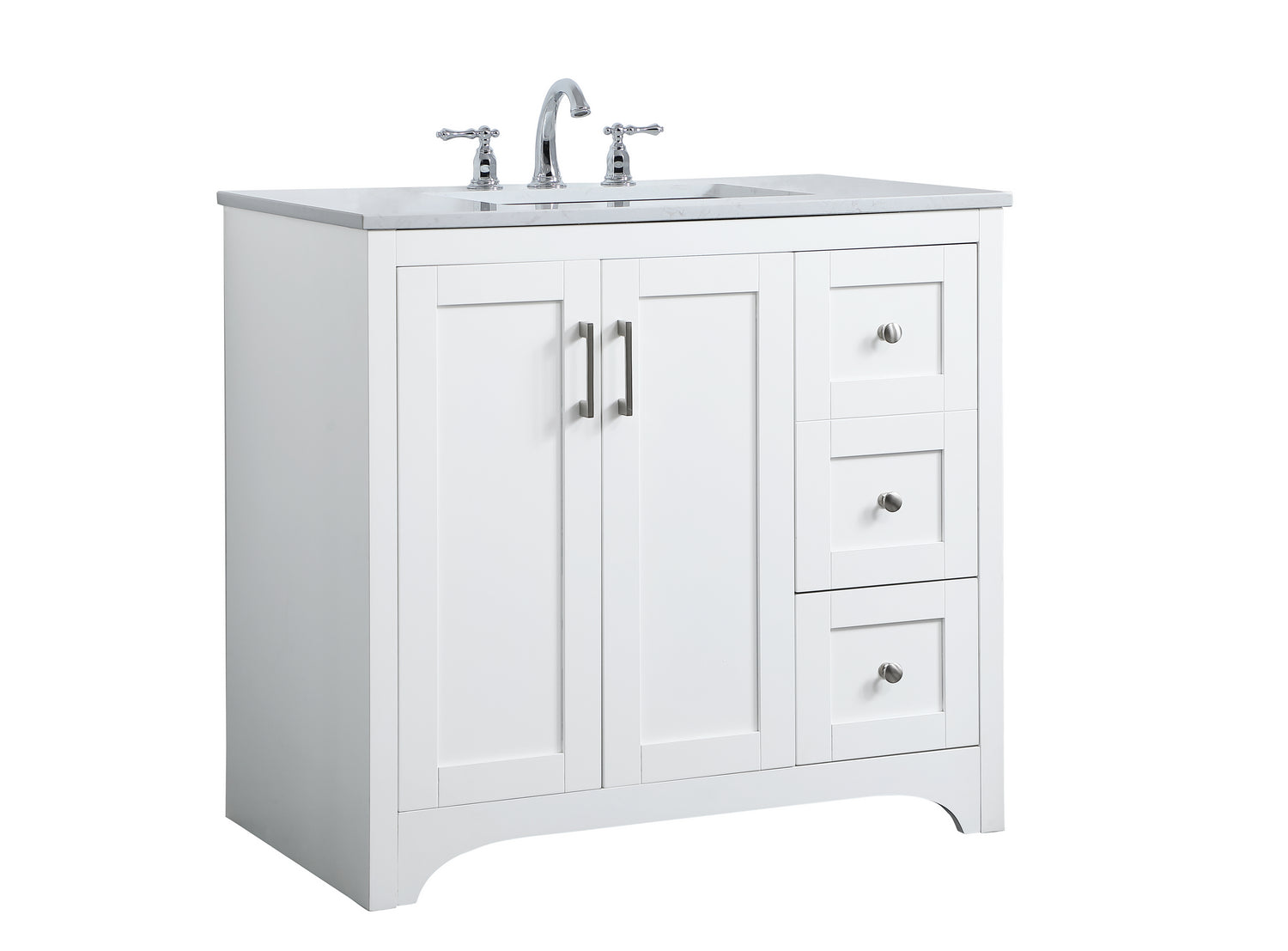 Elegant Lighting - VF17036WH - Single Bathroom Vanity - moore - White