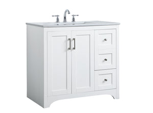 Elegant Lighting - VF17036WH - Single Bathroom Vanity - moore - White