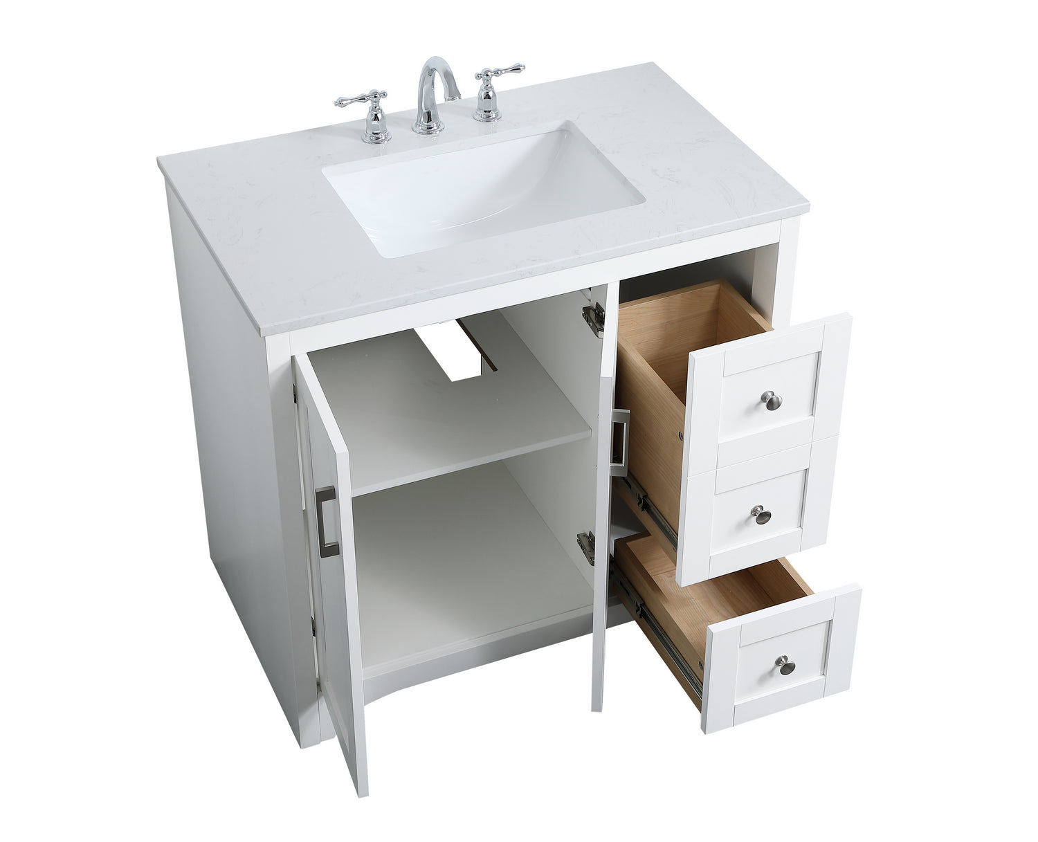 Elegant Lighting - VF17036WH - Single Bathroom Vanity - moore - White