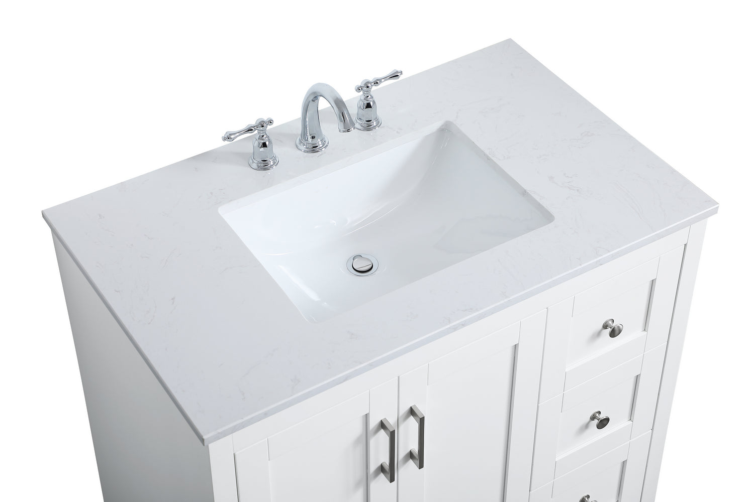 Elegant Lighting - VF17036WH - Single Bathroom Vanity - moore - White