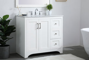 Elegant Lighting - VF17036WH - Single Bathroom Vanity - moore - White