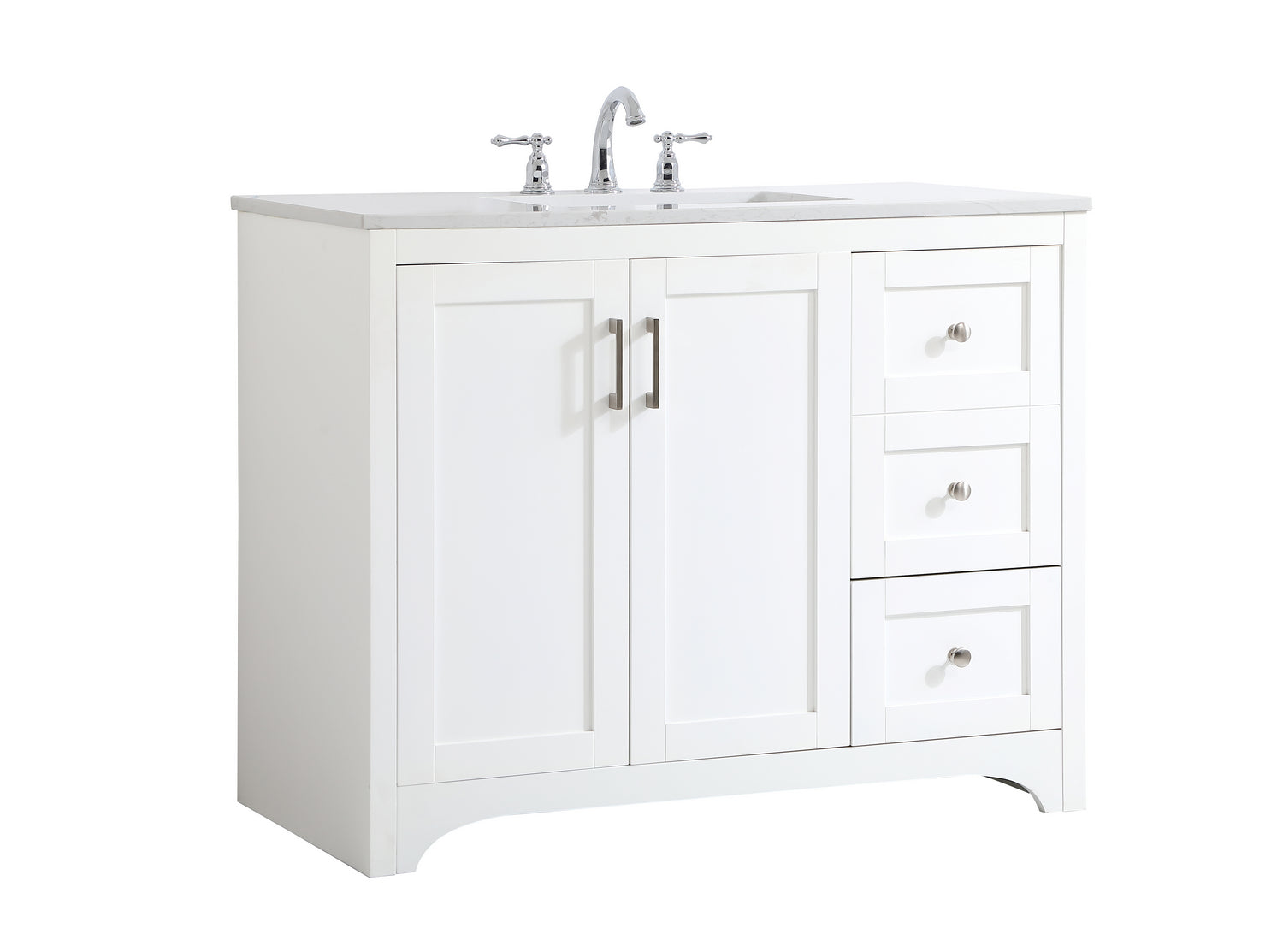 Elegant Lighting - VF17042WH - Single Bathroom Vanity - moore - White