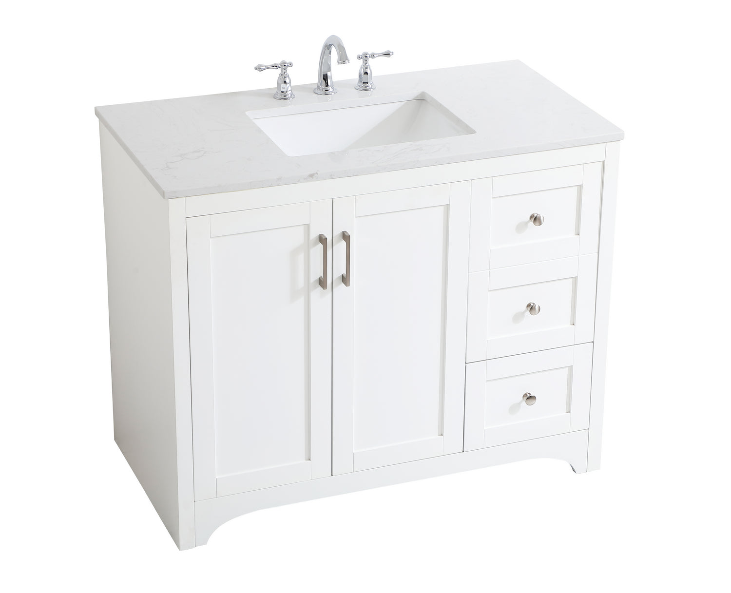 Elegant Lighting - VF17042WH - Single Bathroom Vanity - moore - White