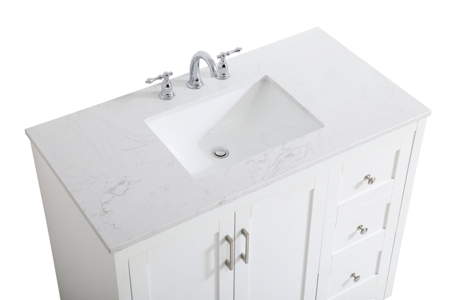 Elegant Lighting - VF17042WH - Single Bathroom Vanity - moore - White