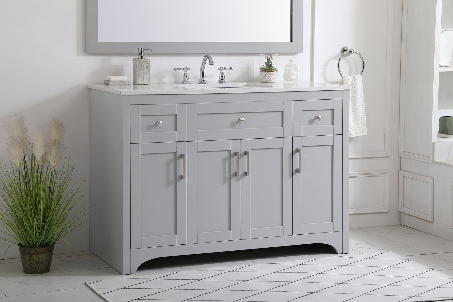 Elegant Lighting - VF17048GR - Single Bathroom Vanity - moore - Grey