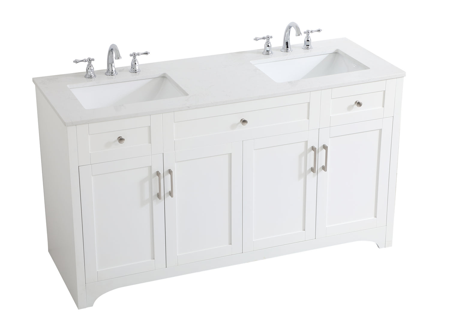 Elegant Lighting - VF17060DWH - Double Bathroom Vanity - moore - White