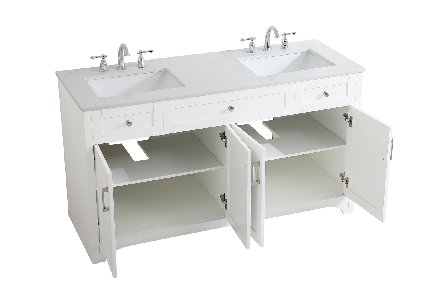 Elegant Lighting - VF17060DWH - Double Bathroom Vanity - moore - White