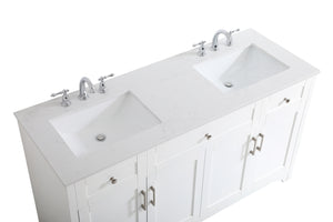 Elegant Lighting - VF17060DWH - Double Bathroom Vanity - moore - White