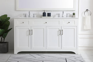 Elegant Lighting - VF17060DWH - Double Bathroom Vanity - moore - White