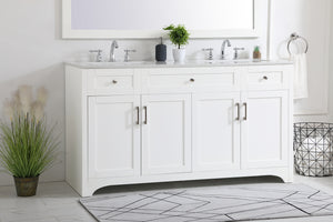 Elegant Lighting - VF17060DWH - Double Bathroom Vanity - moore - White