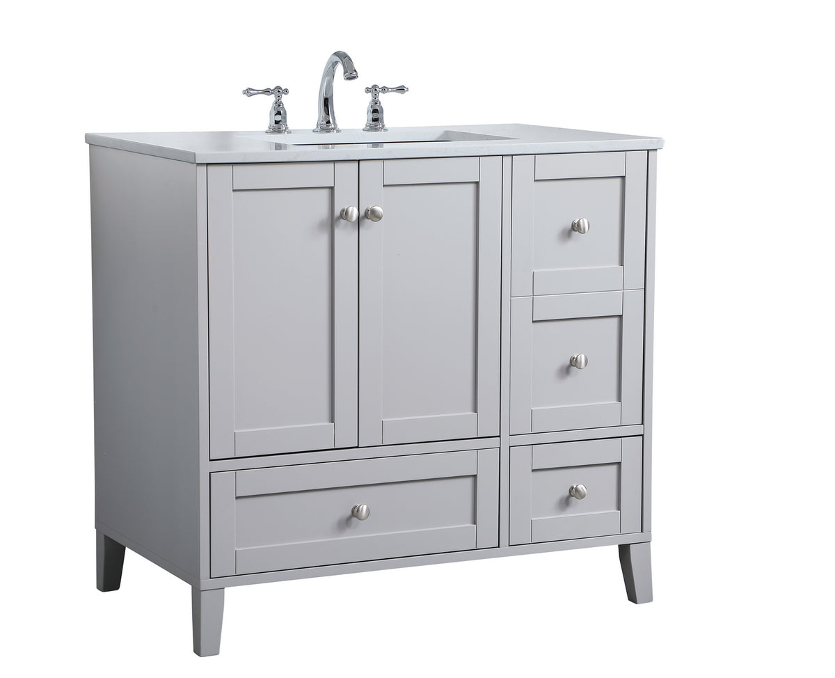 Elegant Lighting - VF18036GR - Single Bathroom Vanity - sommerville - Grey