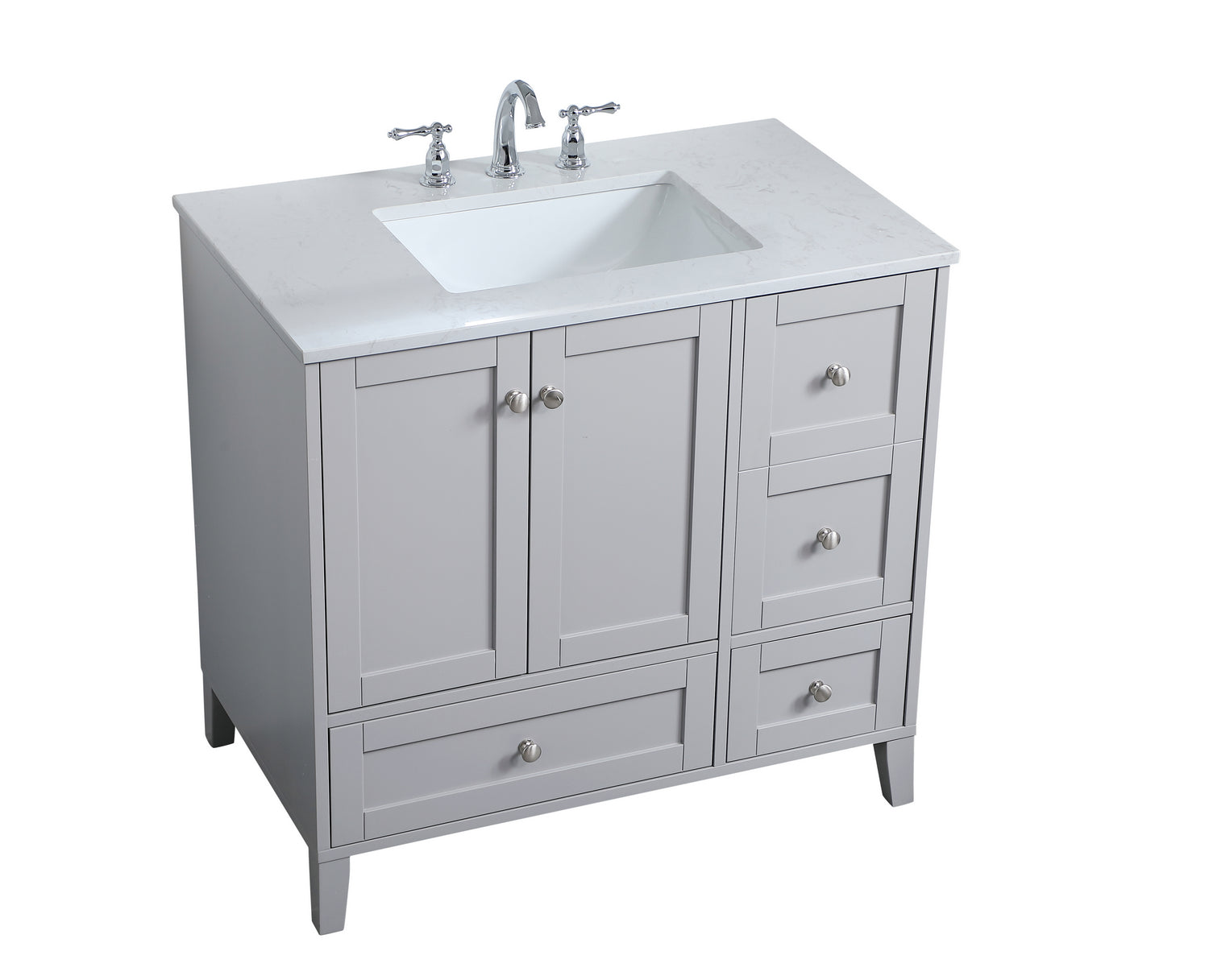 Elegant Lighting - VF18036GR - Single Bathroom Vanity - sommerville - Grey