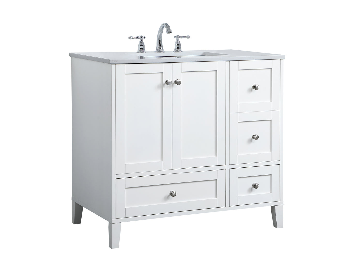 Elegant Lighting - VF18036WH - Single Bathroom Vanity - sommerville - White