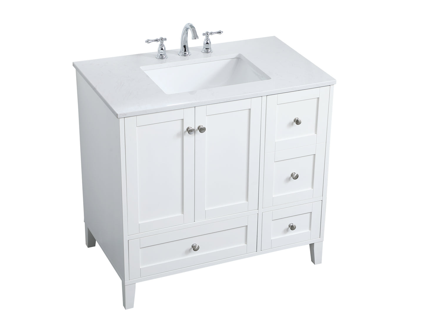 Elegant Lighting - VF18036WH - Single Bathroom Vanity - sommerville - White