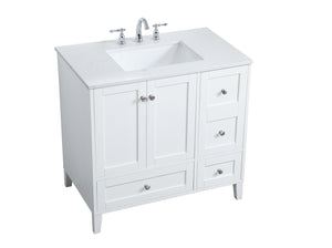 Elegant Lighting - VF18036WH - Single Bathroom Vanity - sommerville - White