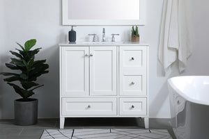 Elegant Lighting - VF18036WH - Single Bathroom Vanity - sommerville - White