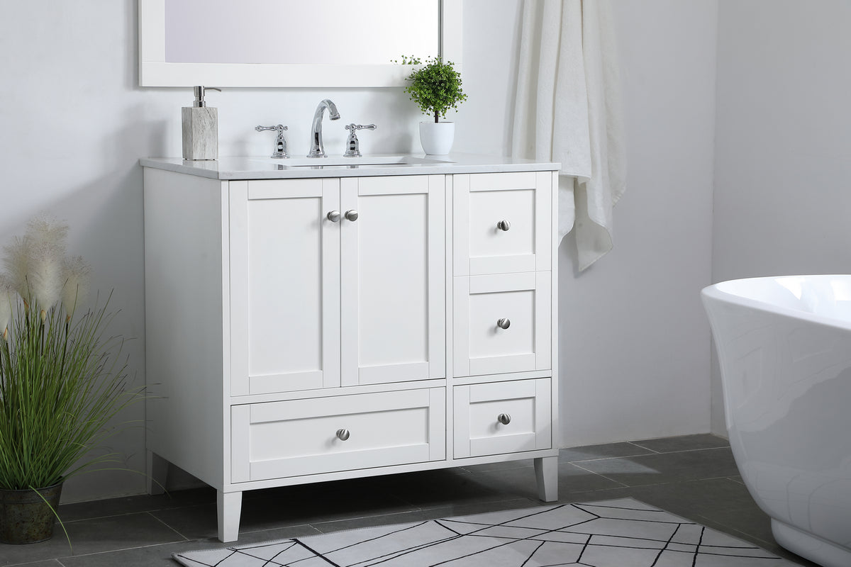 Elegant Lighting - VF18036WH - Single Bathroom Vanity - sommerville - White