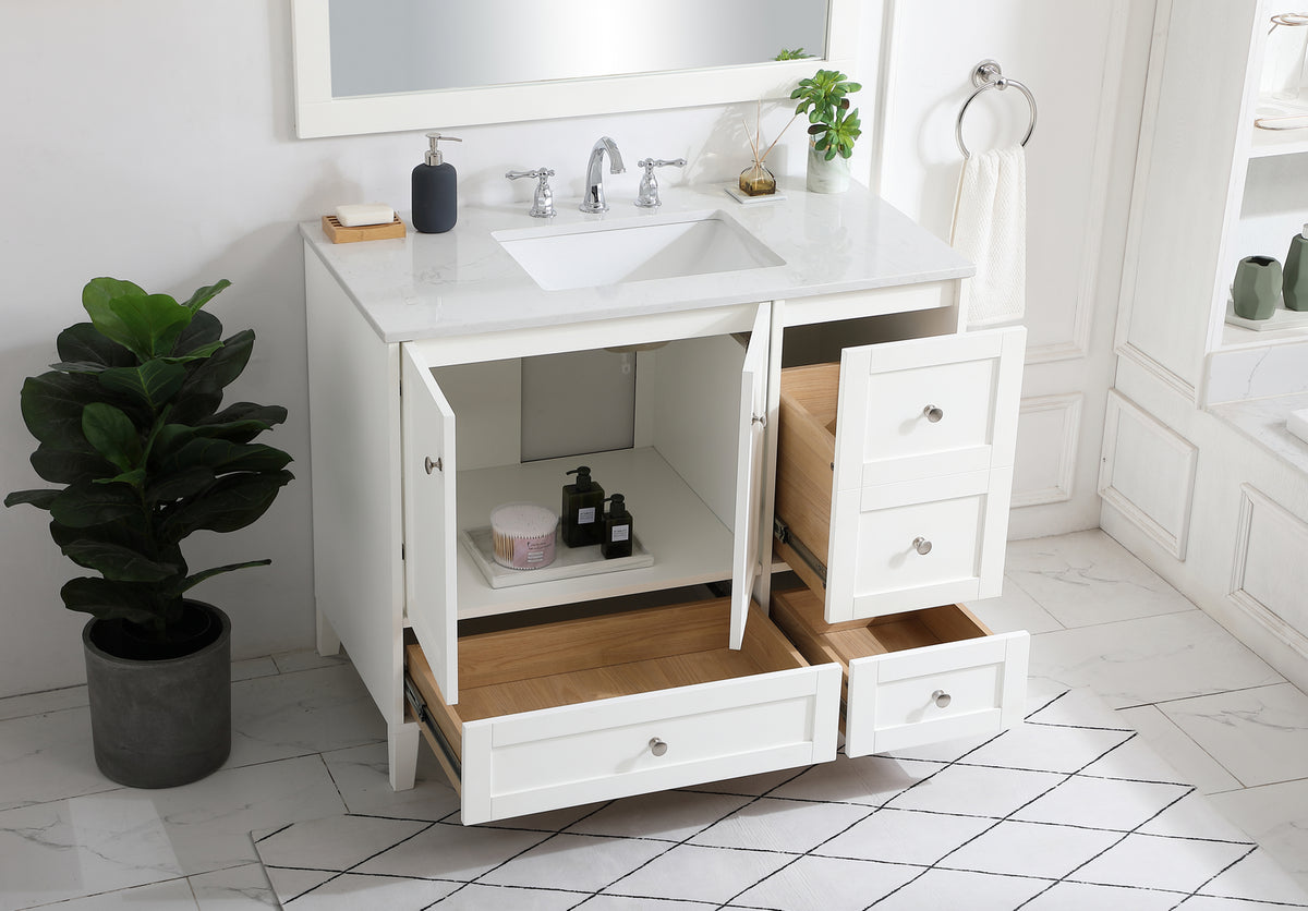 Elegant Lighting - VF18042WH - Single Bathroom Vanity - sommerville - White