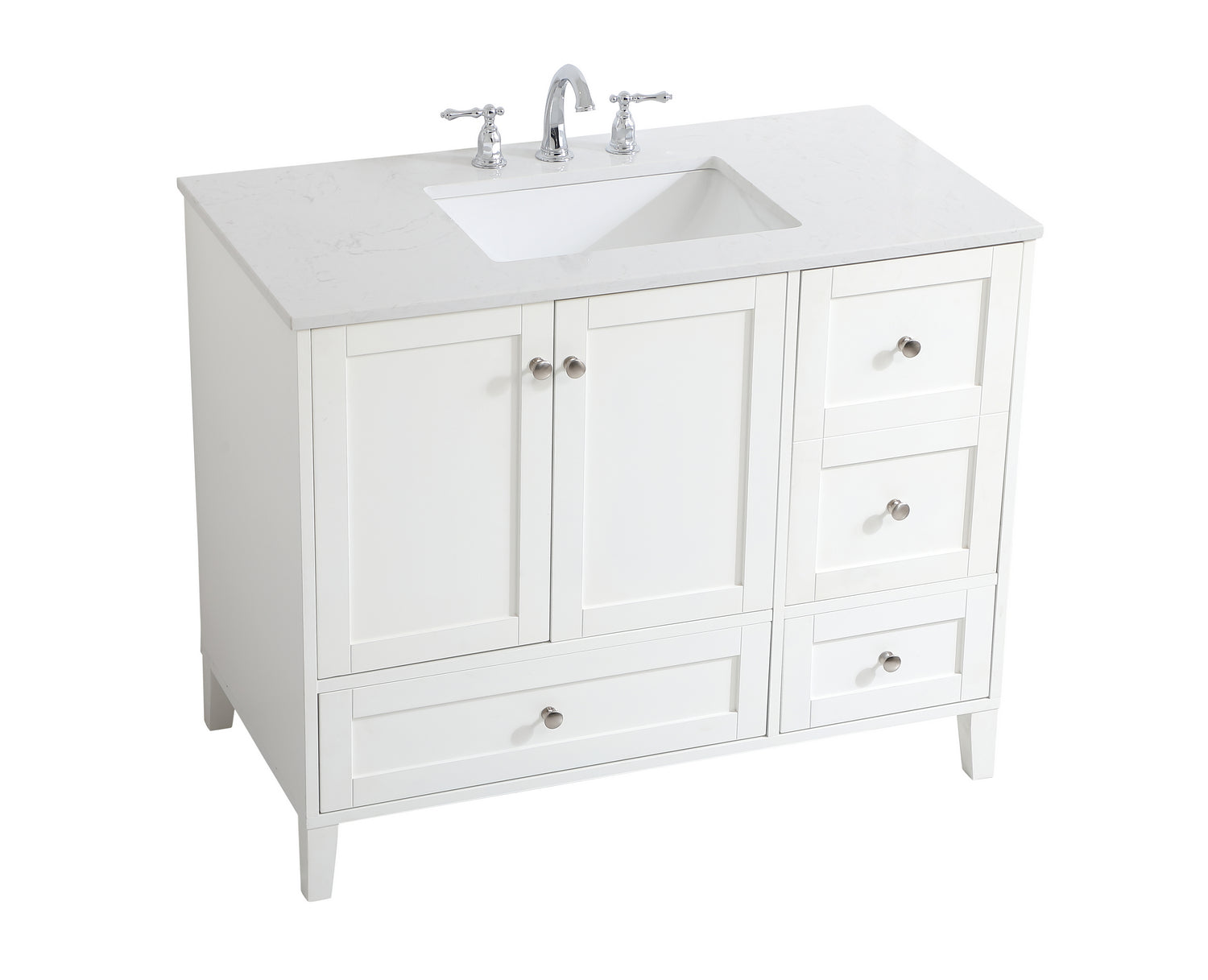 Elegant Lighting - VF18042WH - Single Bathroom Vanity - sommerville - White