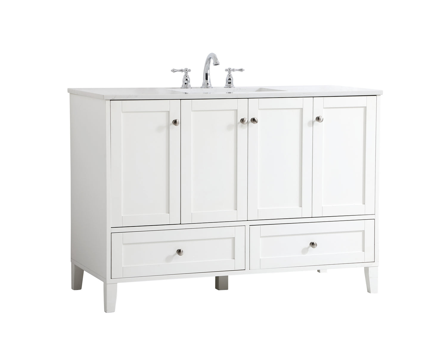 Elegant Lighting - VF18048WH - Single Bathroom Vanity - sommerville - White