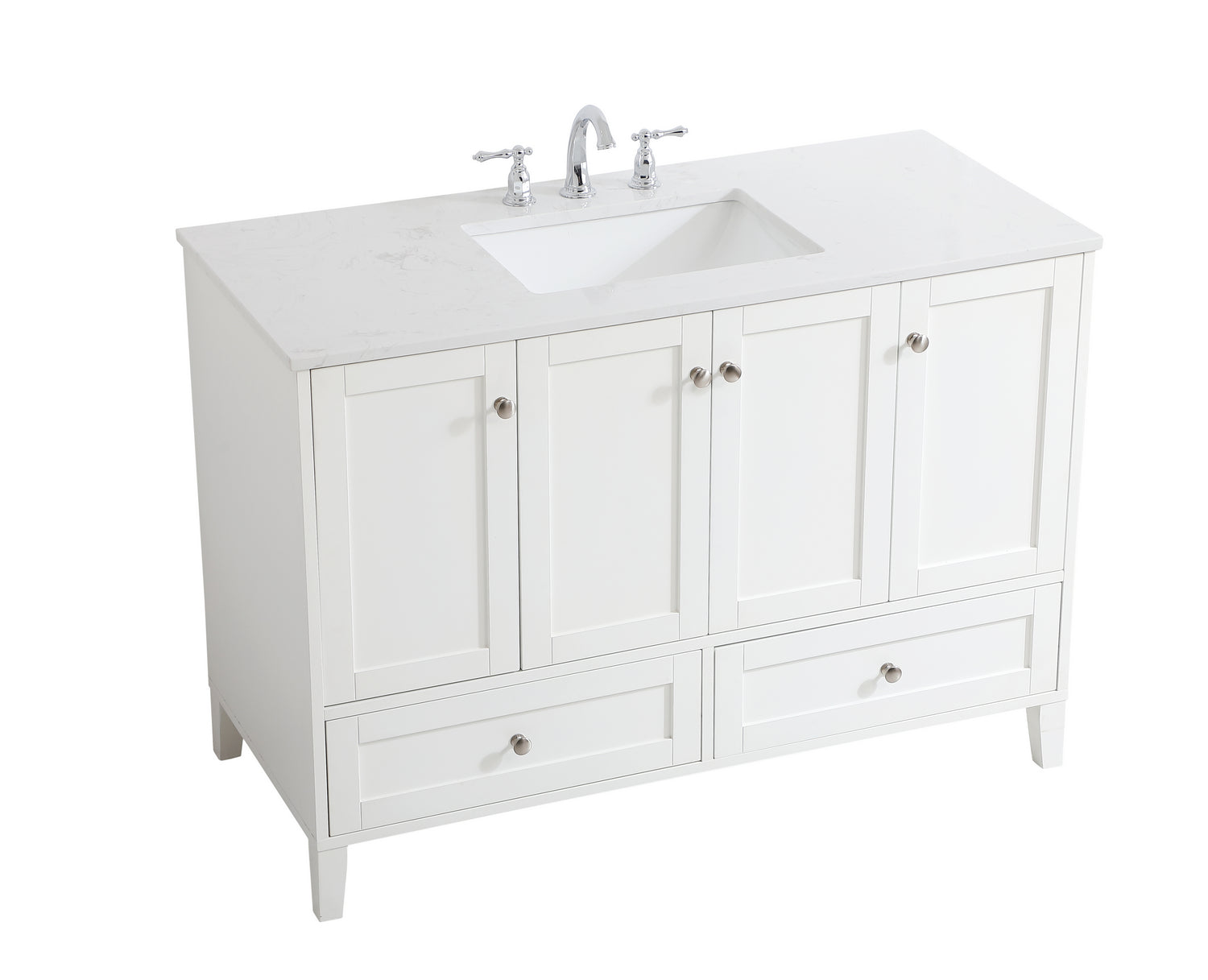 Elegant Lighting - VF18048WH - Single Bathroom Vanity - sommerville - White