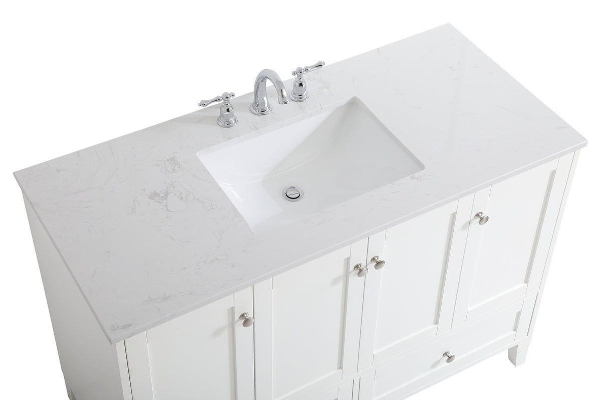 Elegant Lighting - VF18048WH - Single Bathroom Vanity - sommerville - White