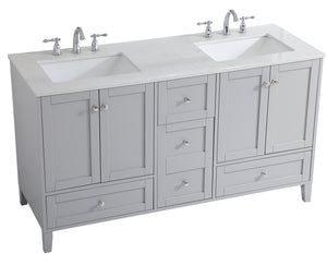 Elegant Lighting - VF18060DGR - Double Bathroom Vanity - sommerville - Grey