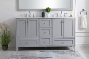 Elegant Lighting - VF18060DGR - Double Bathroom Vanity - sommerville - Grey