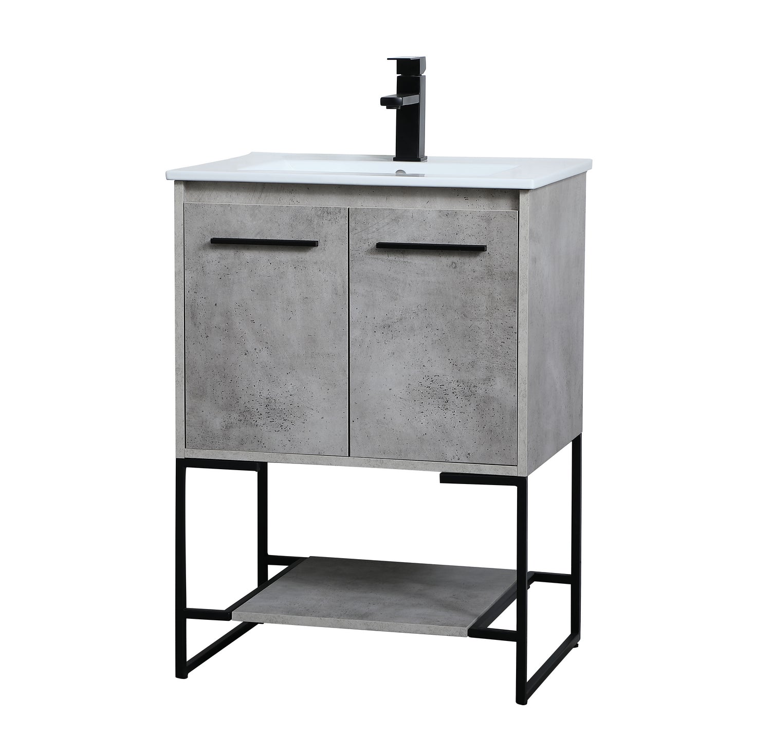 Elegant Lighting - VF42024CG - Single Bathroom Vanity - Gerard - Concrete Grey