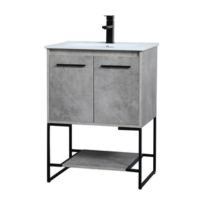 Elegant Lighting - VF42024CG - Single Bathroom Vanity - Gerard - Concrete Grey