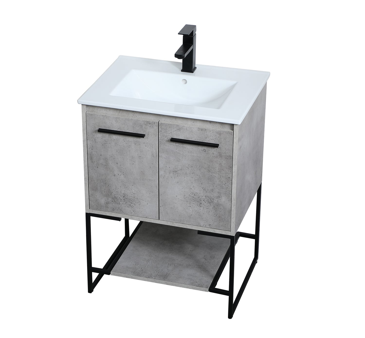 Elegant Lighting - VF42024CG - Single Bathroom Vanity - Gerard - Concrete Grey