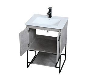 Elegant Lighting - VF42024CG - Single Bathroom Vanity - Gerard - Concrete Grey