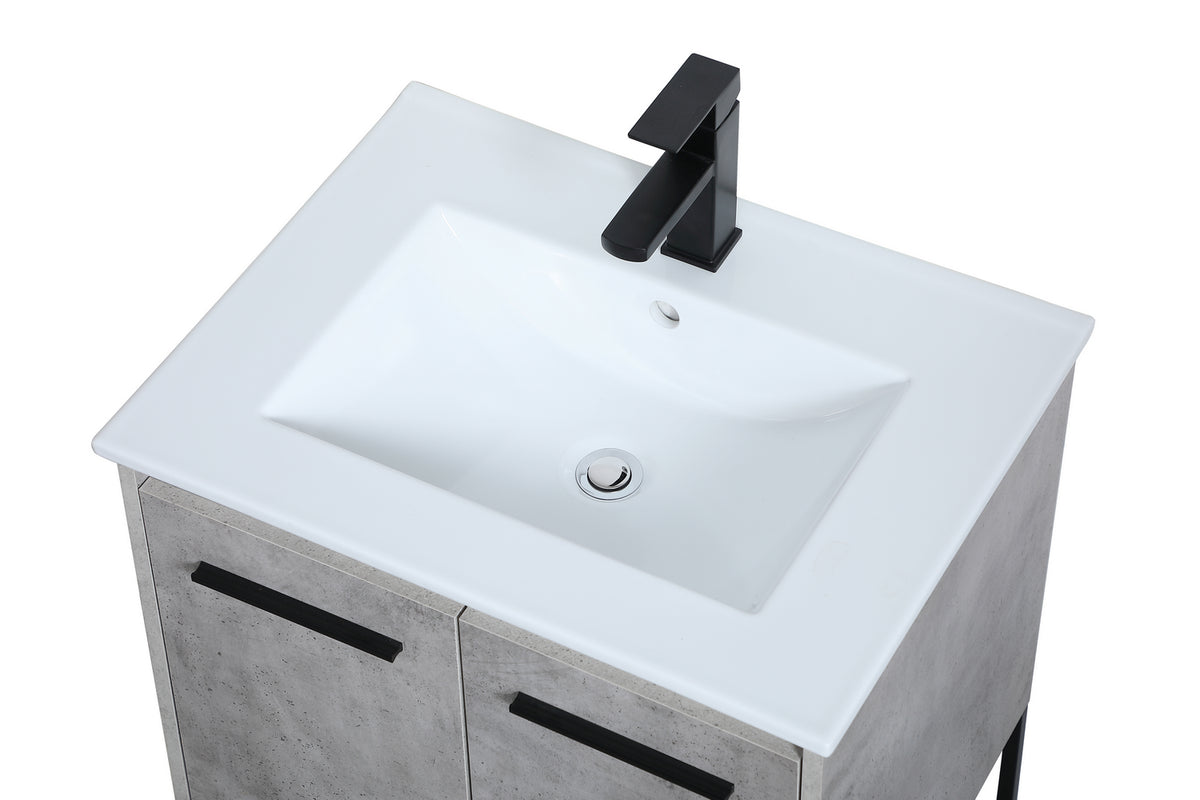 Elegant Lighting - VF42024CG - Single Bathroom Vanity - Gerard - Concrete Grey