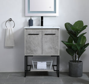 Elegant Lighting - VF42024CG - Single Bathroom Vanity - Gerard - Concrete Grey