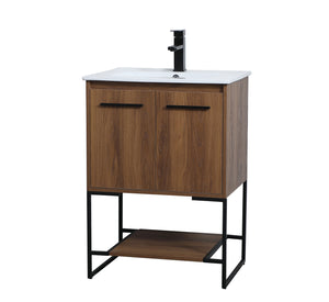 Elegant Lighting - VF42024WB - Single Bathroom Vanity - Gerard - Walnut Brown