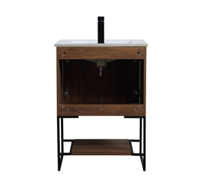 Elegant Lighting - VF42024WB - Single Bathroom Vanity - Gerard - Walnut Brown