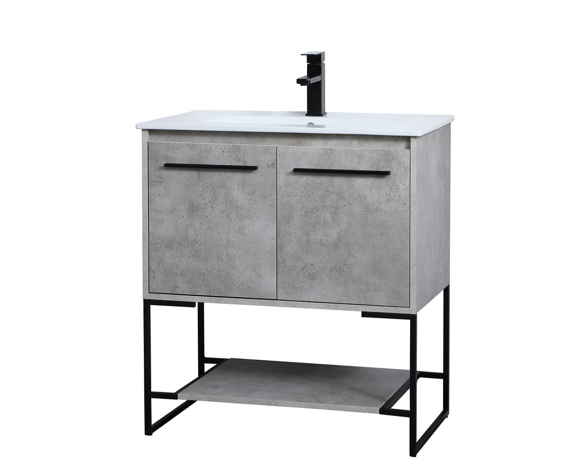 Elegant Lighting - VF42030CG - Single Bathroom Vanity - Gerard - Concrete Grey