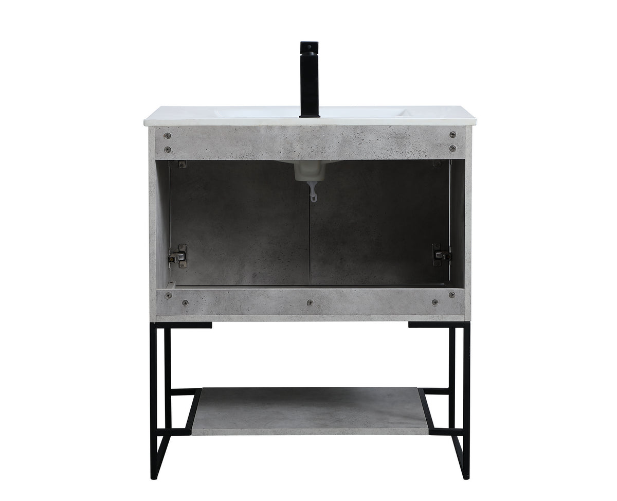 Elegant Lighting - VF42030CG - Single Bathroom Vanity - Gerard - Concrete Grey